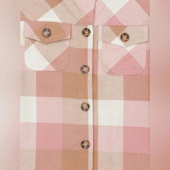 Wonder Nation Toddler Girls Flannel Dress and Pink cargo jacket 12m - Picture 3 of 6